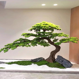 Handmade Fiberglass Trunk Faux Yew Pine <strong>Tree</strong> / Artificial Pine <strong>Tree</strong> for Home Landscaping Decor - Product Image 1