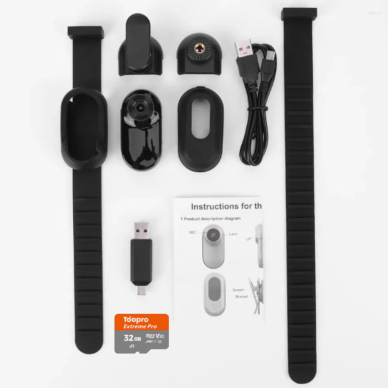 Black thumb camera-32gb card-pet collar