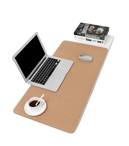 Resistente a prova di acqua di grandi dimensioni sughero tastiera tappetino da tavolo modello quadrato con Logo PU fondo di protezione dalle radiazioni per uso PC - Product Image 1