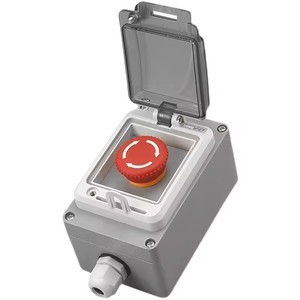 Arresto di emergenza interruttore a pulsante scatola di controllo ascensore con coperchio di protezione custodia impermeabile da 22mm montato - Product Image 5