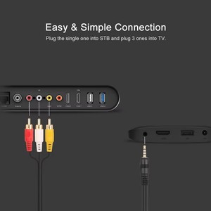 Precios de fábrica de alta calidad 3,5mm RCA Audio Video Cable 3,5mm Jack macho a 3 RCA macho AV Cable 1,5 M DV MP4 convertidor - Product Image 4