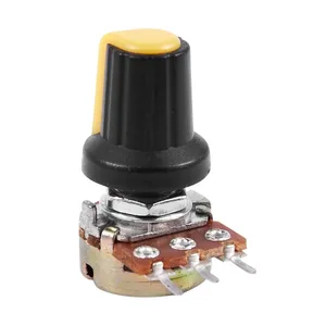 B Type 10K OHM 3 Terminal <strong>Linear</strong> Taper Rotary <strong>Potentiometer</strong>, Non-Waterproof, for Audio and Volume Control - Product Image 2