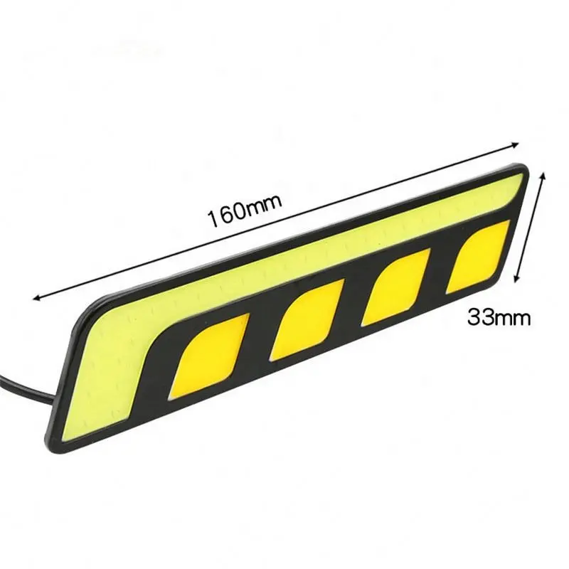 Tira flexível para carros, luz de led para corrida em carro branco âmbar universal super brilhante sem controle remoto