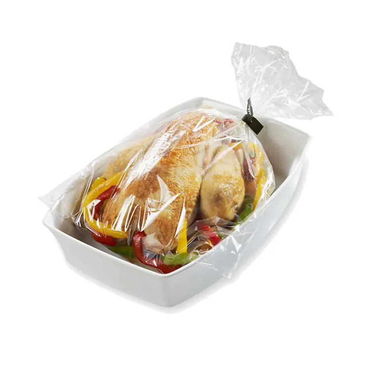 Commercio all'ingrosso di stampa del commestibile Logo ad alta temperatura pollo arrosto caldo microonde cottura sacchetto di plastica imballaggio forno turchia