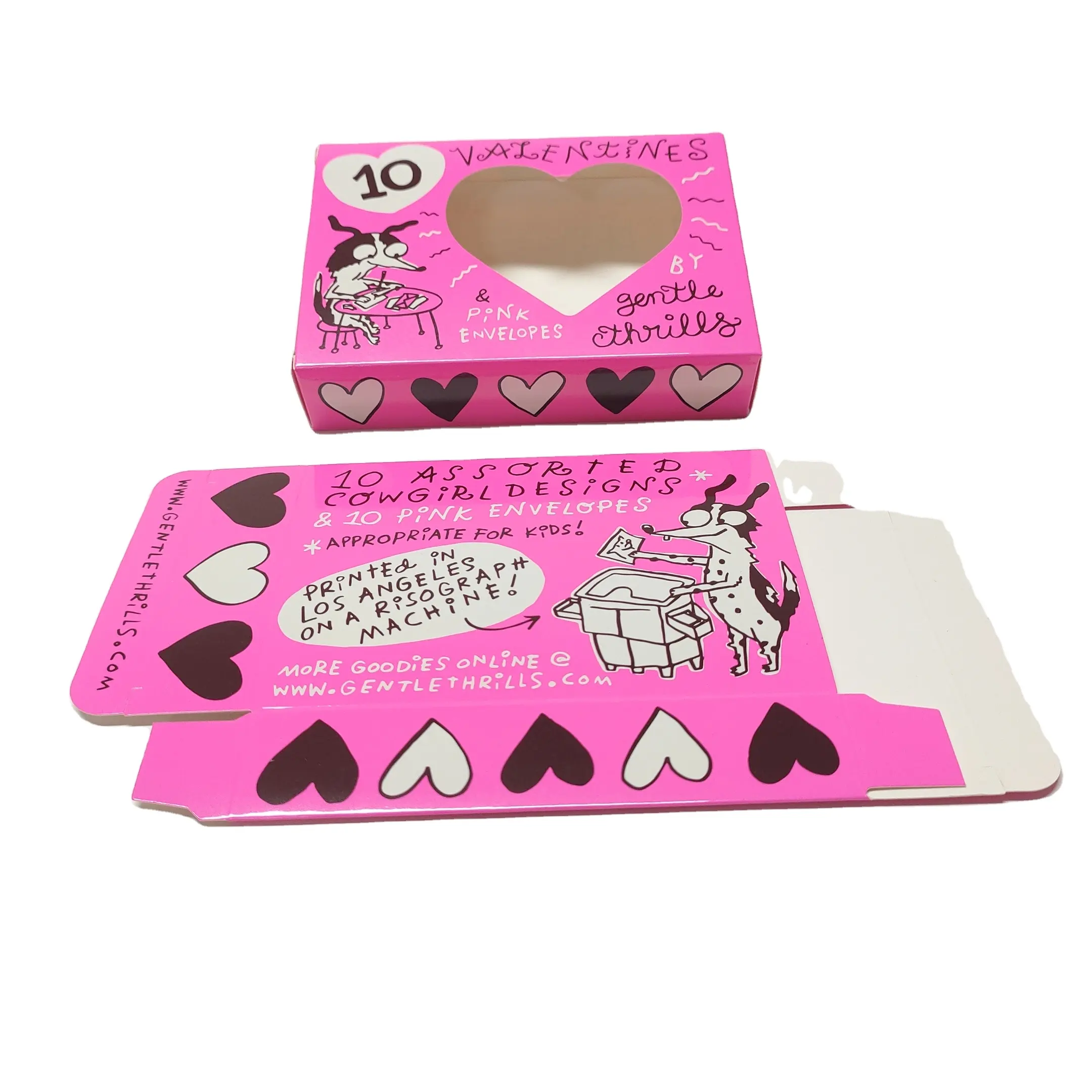 Cajas de regalo de papel rosa personalizadas con su propio logotipo para el embalaje de la caja de mercancías