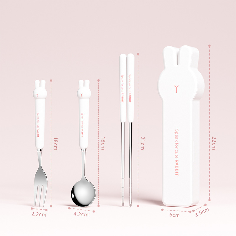Rabbit Year Portable (White Three-Piece Set)