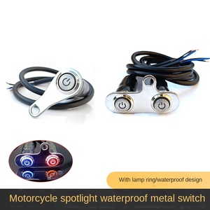 מוט מראה מחדש מתג צופר המראה מתגי אופנוע אור מתכת עמיד למים עבור כפתור שליטה אופנוע - Product Image 3