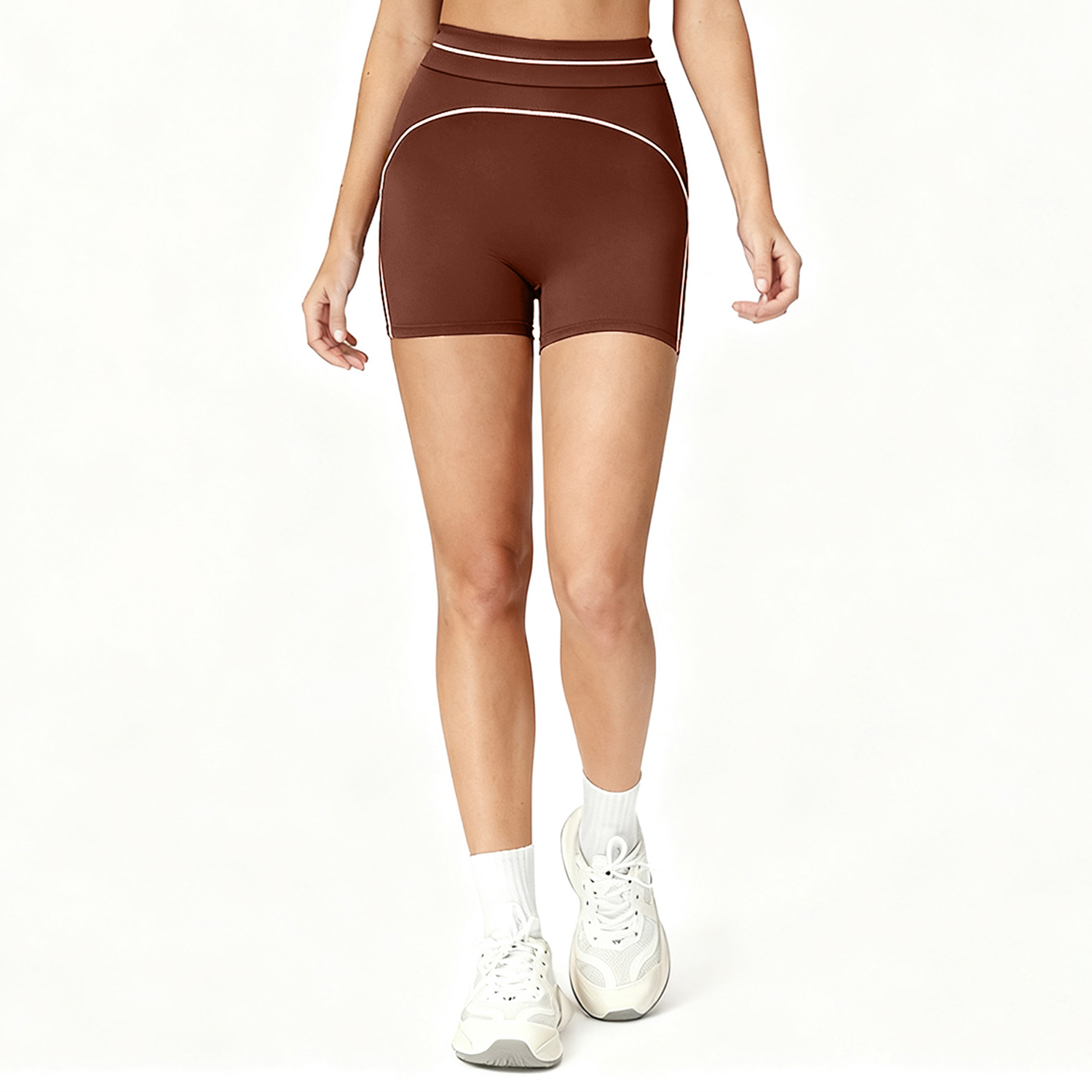 Short marron moka