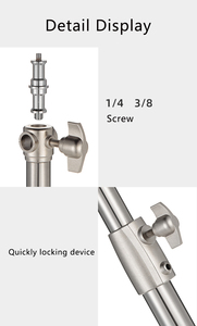 2.8m xách tay video chiếu sáng hình ảnh chân máy đứng mùa xuân đệm chân thép không gỉ nhiệm vụ nặng nề xây dựng 20kg Tải công suất - Product Image 3