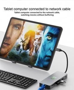 Justlink 11-in-1 USB 3.0 Type-C อะแดปเตอร์ฮับสำหรับ SD TF สำหรับ MacBook สำหรับ Dell XPS สำหรับ HP สำหรับ lenthinkpad แท่นชาร์จคู่ - Product Image 6