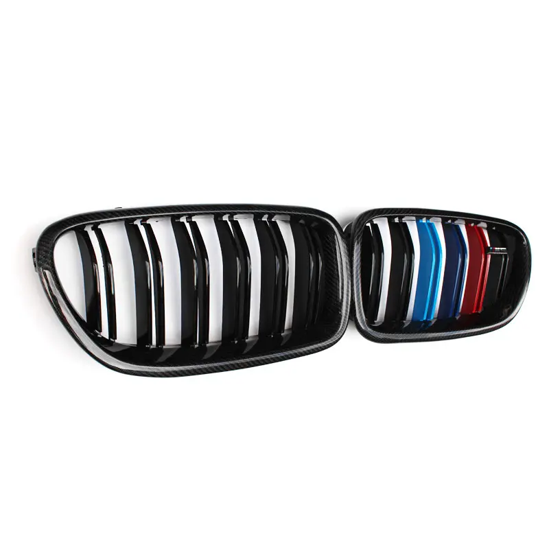 Углеродное волокно яркий черный триколор для BMW 5 серии M5 2010-2017 ABS замена F10 F11 F18 передний бампер Гриль