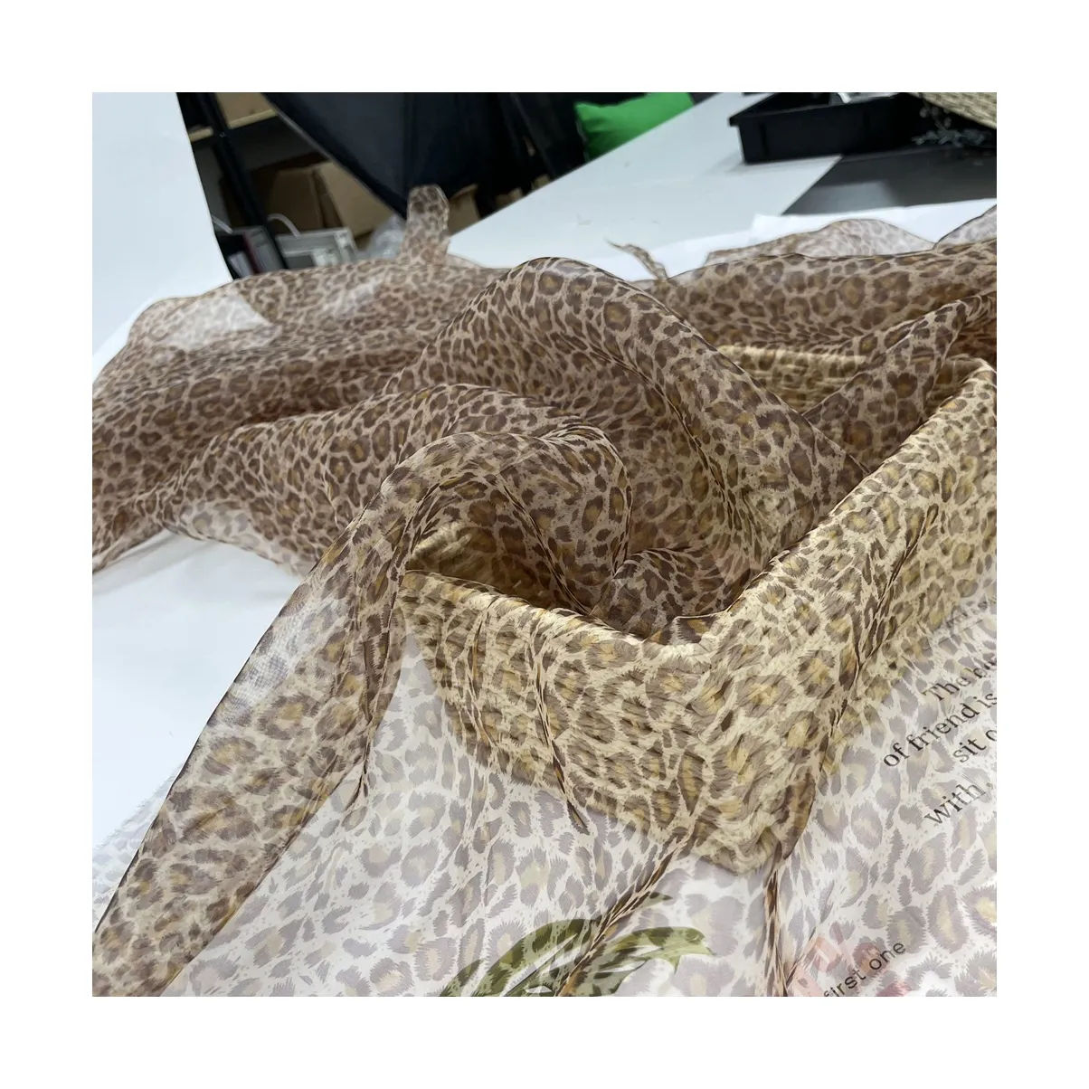 Tissu imprimé léopard en organza, vente en gros, sexy, style sauvage, vêtements pour femmes, tulle