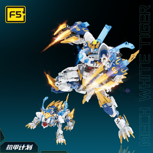 JAKI F5 Kunststoff bau Spielzeug Educational Transform Robot und Chinese Four Holy Beasts Building Block Set - Product Image 6