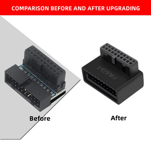 コンピュータマザーボードヘッダーアダプタUSB3.019 P/20P90度デスクトップコンバータデスクトップコンピュータアクセサリ - Product Image 4