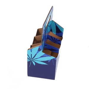 定制标志纸板六包酒盒载体批发便宜手提手柄瓦楞纸包装6瓶啤酒载体 - Product Image 3