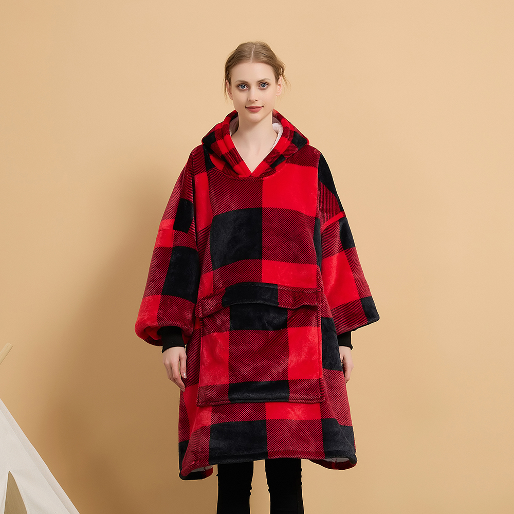 Grand plaid rouge