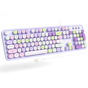 2025新品到货厂家直销定制时尚有线复古花式廉价OEM键盘 - Product Image 3