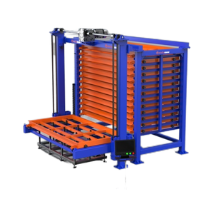 Apilador automático de almacén, grúa, transportador de rodillos, sistema de recuperación de almacenamiento, estantería metálica Industrial para palés, Material metálico - Product Image 1