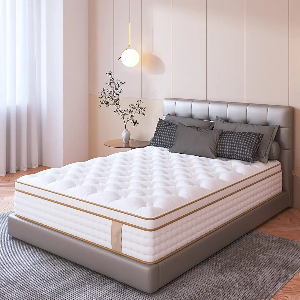 Nieuwe Slaapkamer Meubilair Matelas Droom Slaap Bed Rollende Matras 12 Inch Gel Traagschuim Pocket Lente Polyurethaan Schuim Matras