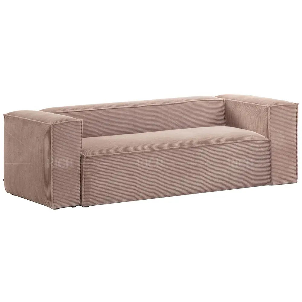 Sofa Korduroi Duduk Lantai, Kain Sofa Busa Memori Pink Modern Lounge Kain Beludru Perabot Rumah Sofa Ruang Tamu