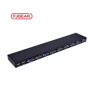 FJ-810UK-M Fjgear 8端口usb2.0 kvm交换机，带桌面控制器8进1出，带桌面控制器红外控制器 - Product Image 5