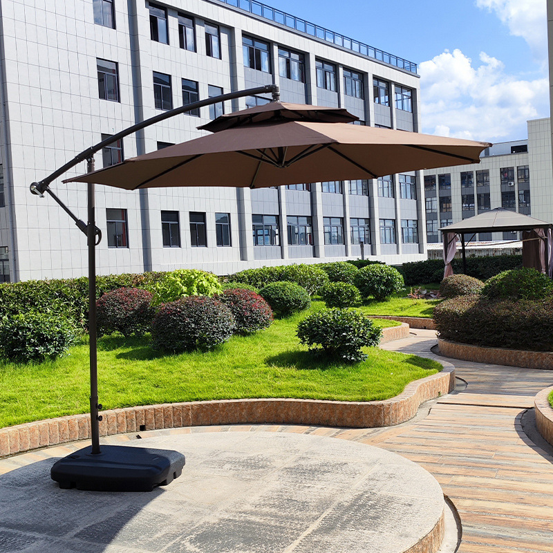 Parasol banane double en fer de 27 m sans base