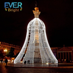 Nuevo modelo 100W PVC Decoración exterior Campana de Navidad Patrón LED Cadena Motivo Luz - Product Image 6