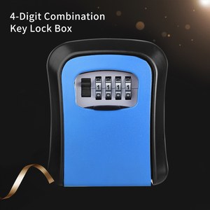 ขายดีที่สุดอลูมิเนียมอัลลอยด์กุญแจตู้นิรภัย 4 หลักผสมกันน้ําติดผนัง Lockbox โซลูชันการจัดเก็บกุญแจแบบพกพา - Product Image 5