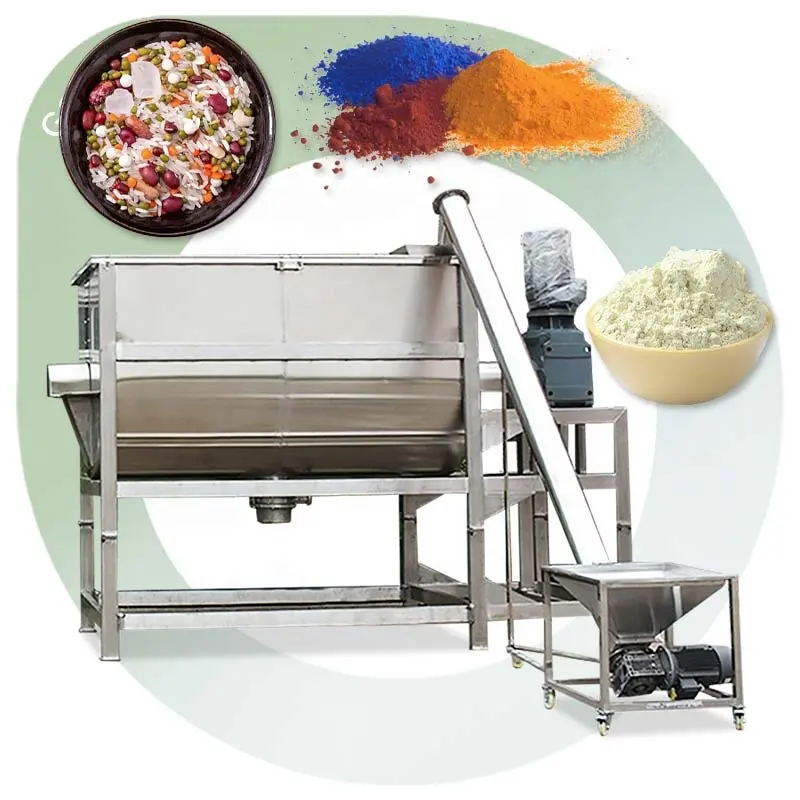 Fertilizante Horizontal Manual Licuadora Mezclador Fórmula de lavado multiusos Máquina de mezcla de polvo pequeño 500 Kg
