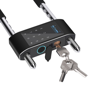 Codice Pin per impronte digitali lucchetto per serratura negozio serratura per porta in vetro chiavistello a forma di U