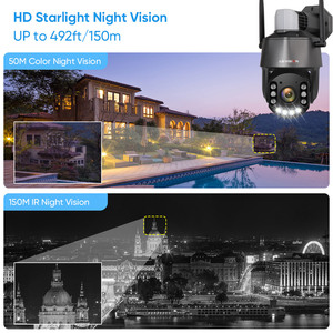 LS VISION 5mp HD 30X Optical Zoom Wireless 4G LTE PTZ <strong>Camera</strong> Supports <strong>Computer</strong> Monitoring Sound Light Alarm and NVR Connection - Product Image 3