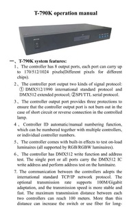 T790K T-790K LED Pixel Controller PC On Line Pixel Full Color SPI Controller 8 porte 8192 Pixel per WS2811 SK6812 DMX512 strip