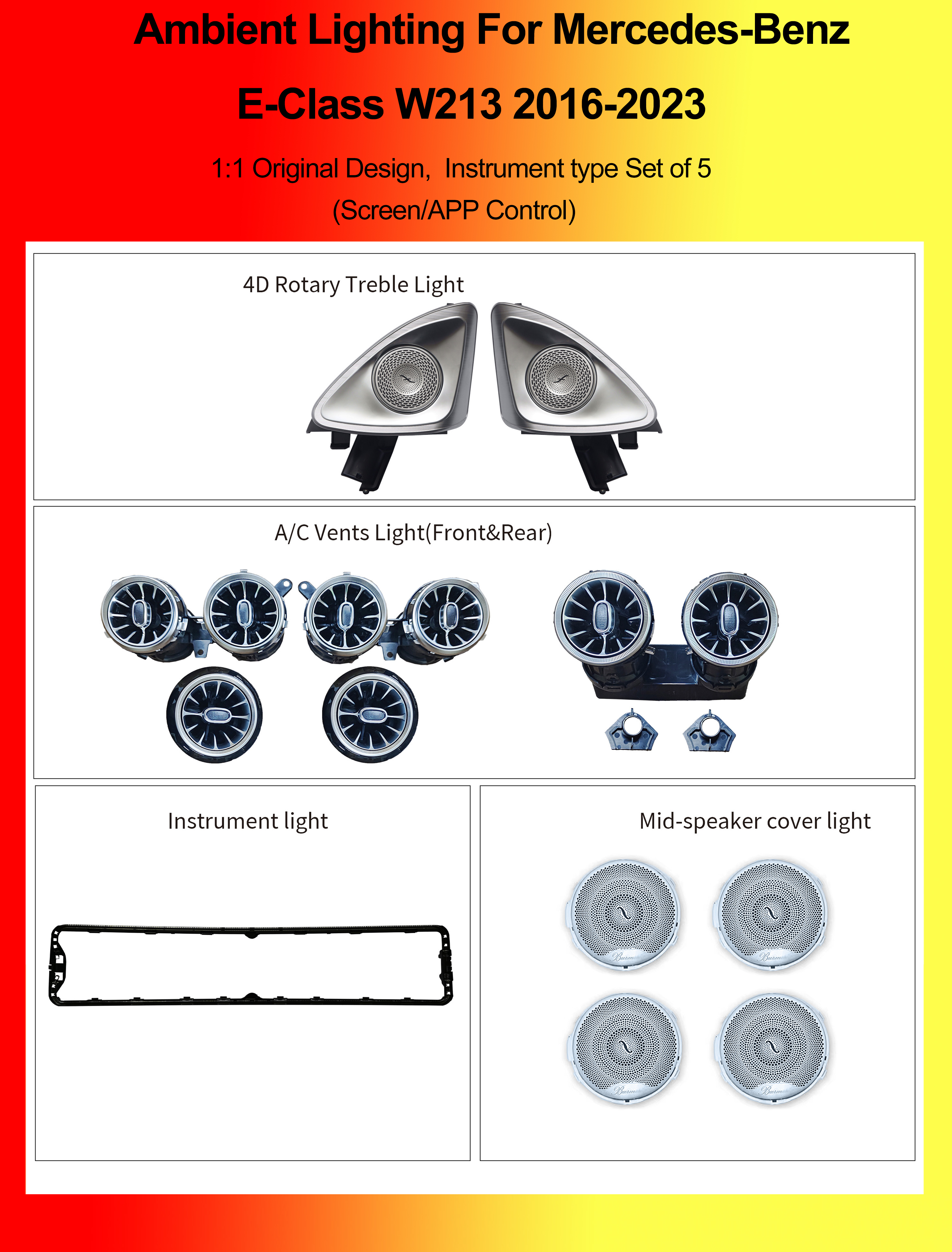 Type d'instrument Classe E W213, lot de 5