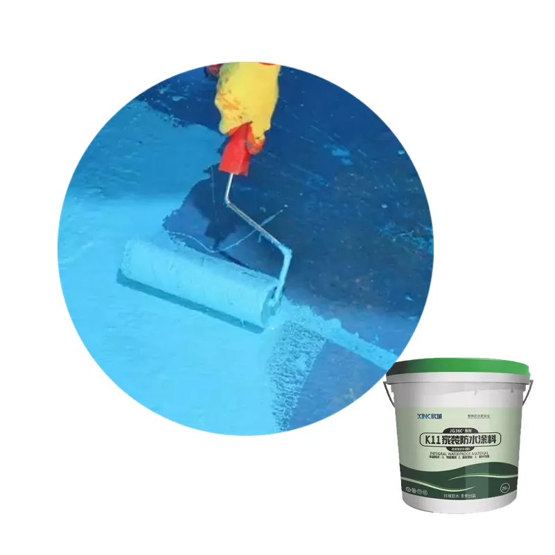 JG360 XINCセメントベースのアクリルポリマーコーティング壁と床、キッチン、バスルーム、プール用のK11防水塗料