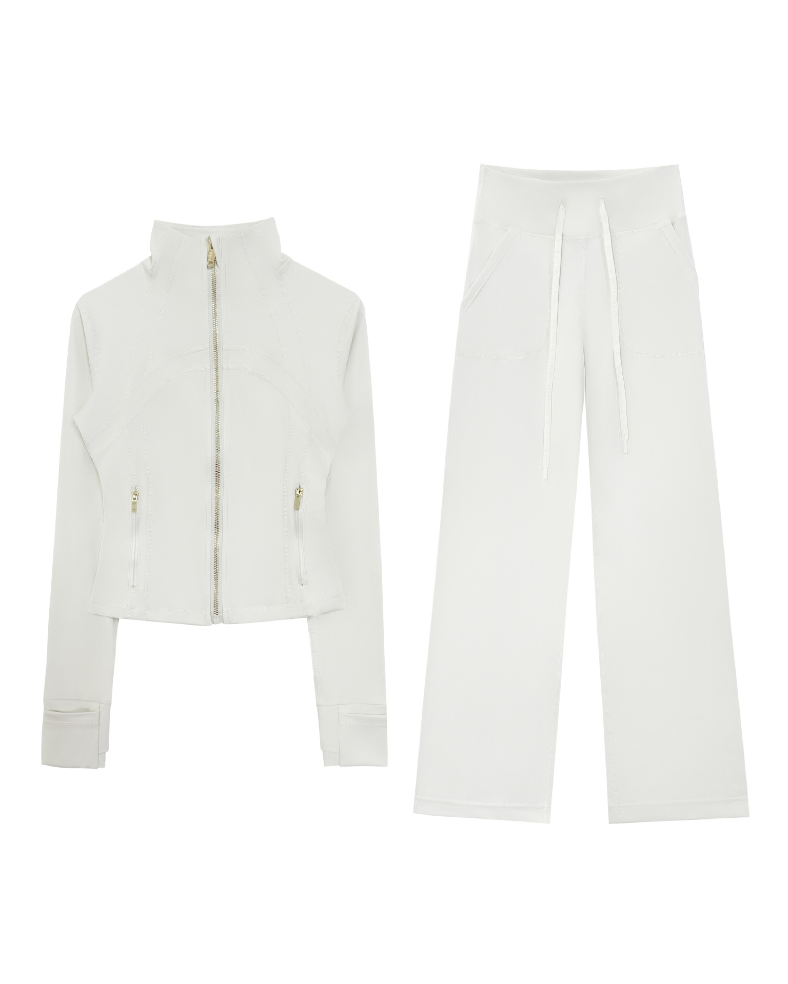 haut blanc + pantalon large