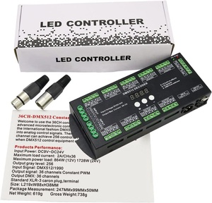 Светодиодный DMX 36CH цифровой дисплей декодер, диммирующий драйвер LED DMX512 декодер для ленты RGBW - Product Image 1
