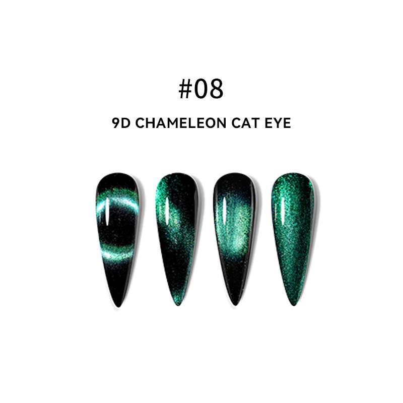 #08 9D chameleon cat eye