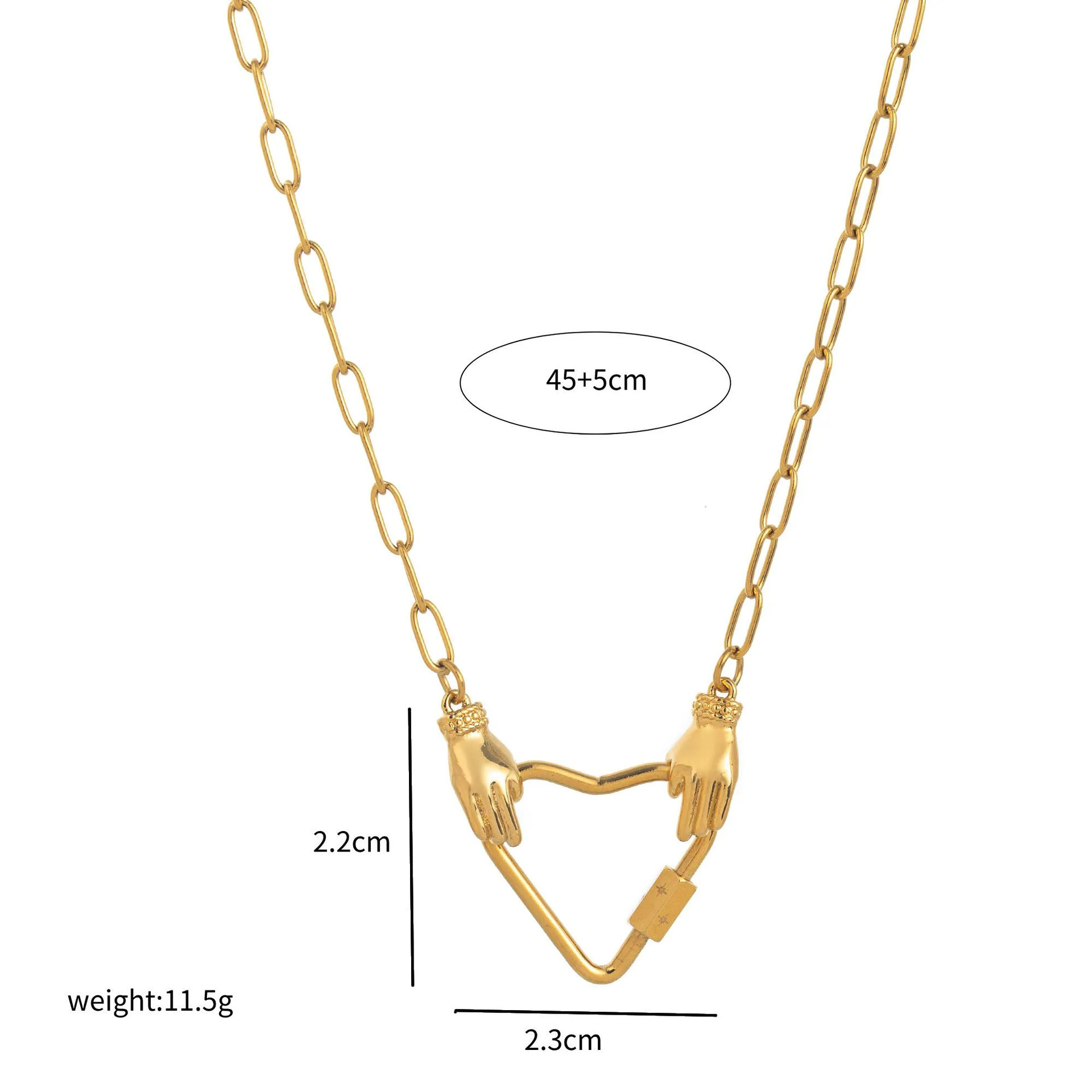 Collana con Pendente a Forma di Cuore in Oro