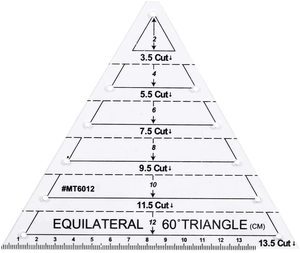 Thước Chần Bằng Nhựa Acrylic Bộ Dụng Cụ May Vá Thủ Công Thước Hình Thang Hình Kim Cương Hình Lục Giác Hình Tam Giác 45 Độ 60 Độ - Product Image 3