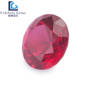 Round Shape #5 Red Color <strong>Ruby</strong> Stone Synthetic <strong>Ruby</strong> Price Per Carat - Product Image 3