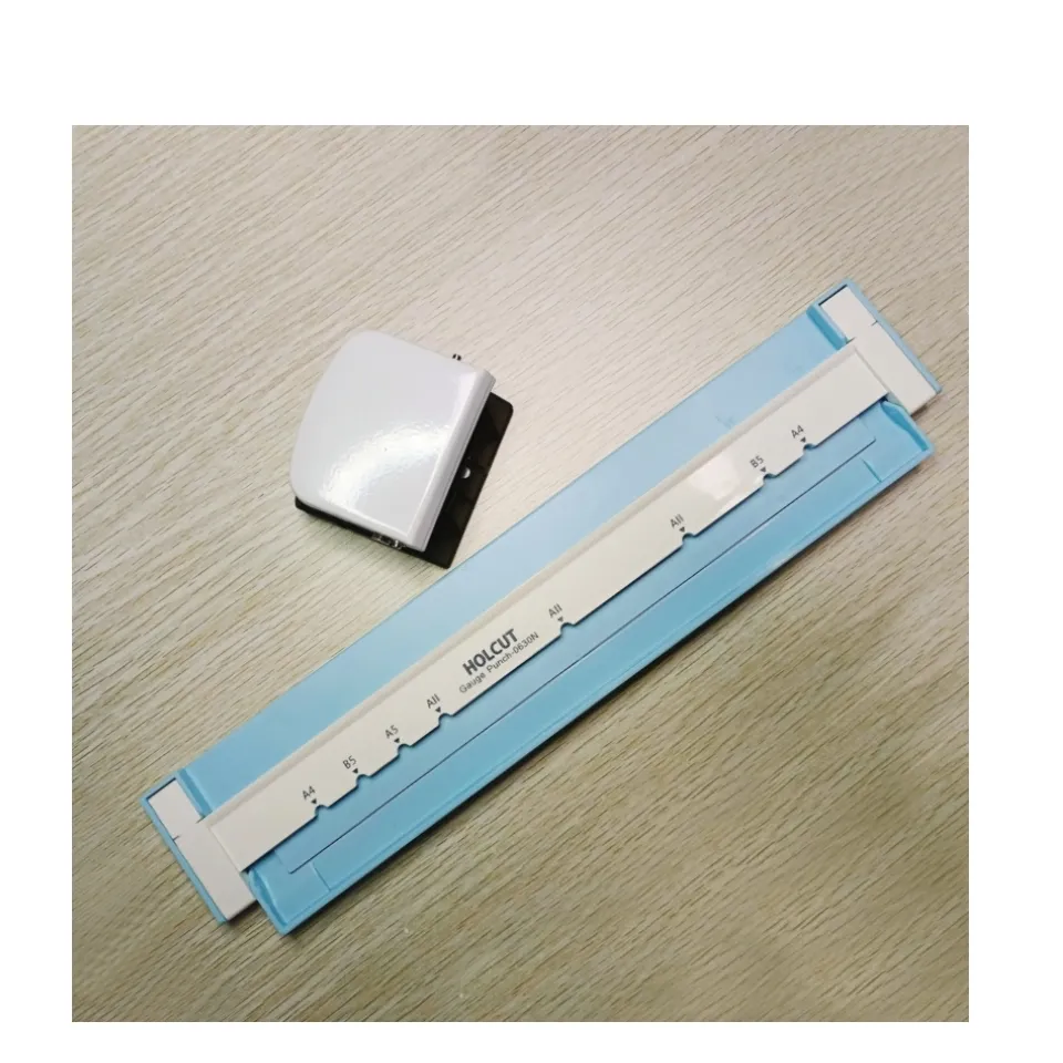Perforatore per rilegatura blu per diario di libri a fogli mobili strumento per perforazione di carta Memopad
