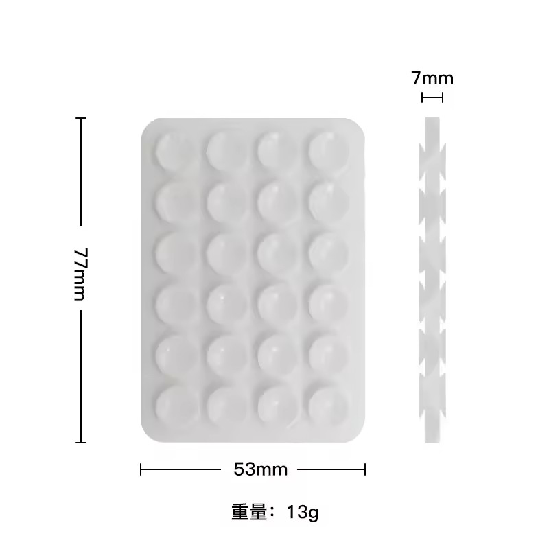 Transparent 24 Double sided suction cup 77*53MM