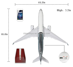 大型树脂飞机模型A350 XWB飞机模型空客350带发光二极管触摸声音控制成人礼品 - Product Image 4