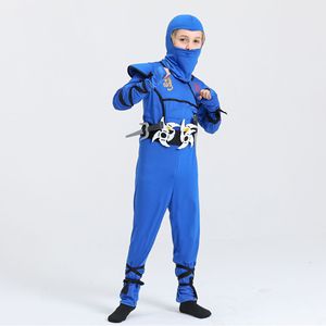 热销产品男孩忍者服装儿童万圣节服装红色黑色连帽忍者服装套装 - Product Image 3