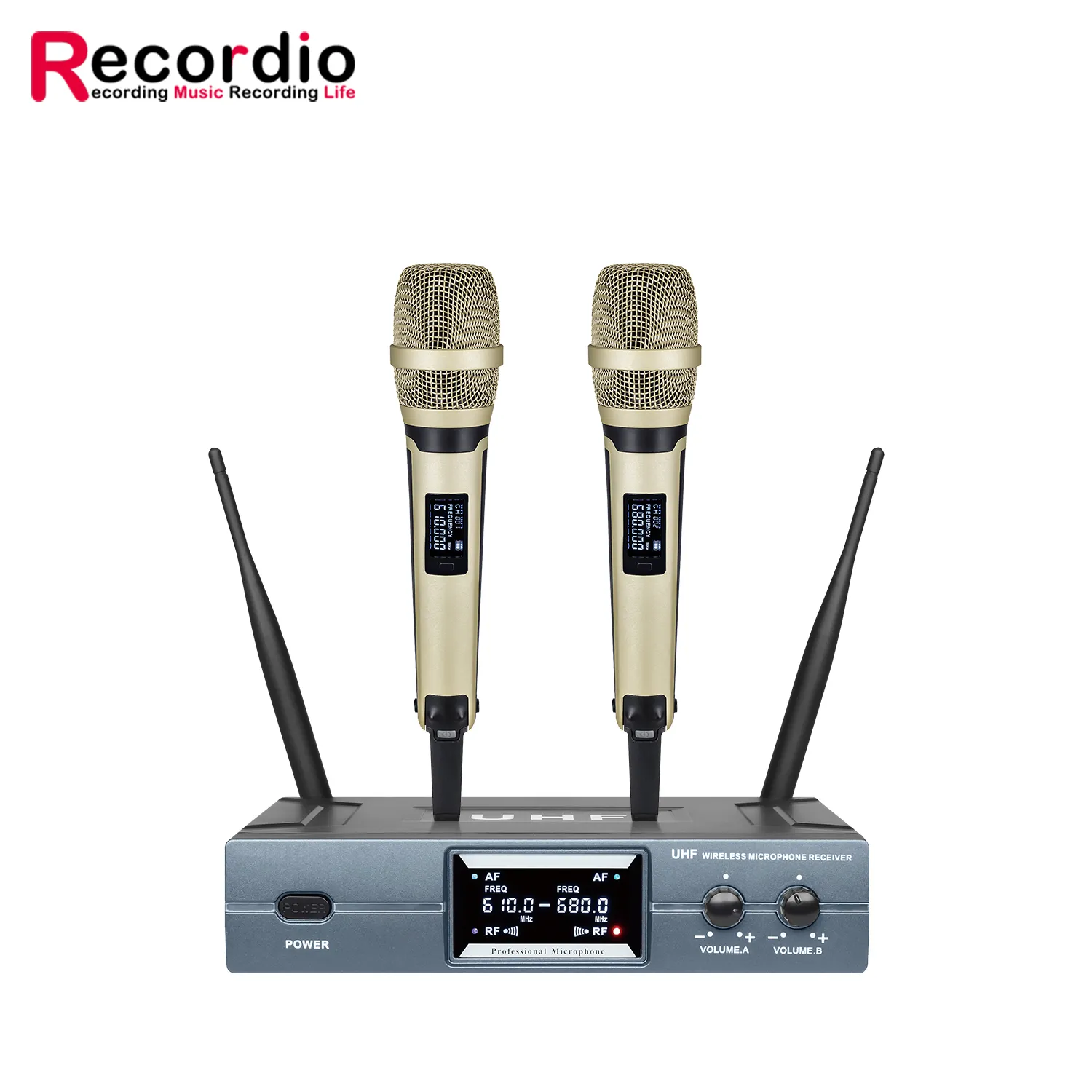 GAW-9001 Dubbele Draadloze Microfoon Professionnel Ktv Stage Handheld Audio Systeem Dynamisch Voor Prestaties Buitenactiviteiten