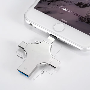 แฟลชไดรฟ์ USB แบบ4-in-1อเนกประสงค์4GB ถึง32GB สำหรับโทรศัพท์และแล็ปท็อปที่มีอินเตอร์เฟส2.0 USB ดีไซน์ใหม่ - Product Image 5