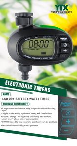 Programmier barer digitaler Schlauch hahn mit einer Steckdose Automatische Batterie LCD-Wasser timer Wassersystem Bewässerungs regler - Product Image 2