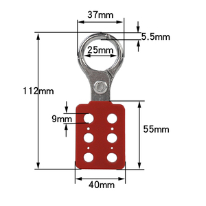 Kırmızı güvenlik lokavt Hasp 1 "ve 1.5" alüminyum Hasp 6 delik kilitleme cihazı kilitleme etiketleme - Product Image 4