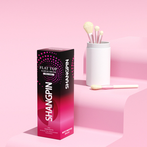OEM pembe çok renkli kozmetik karton kutu kutu özel tasarım kare yuvarlak şekil makyaj araçları kozmetik fırça hediye paketi kutusu - Product Image 3