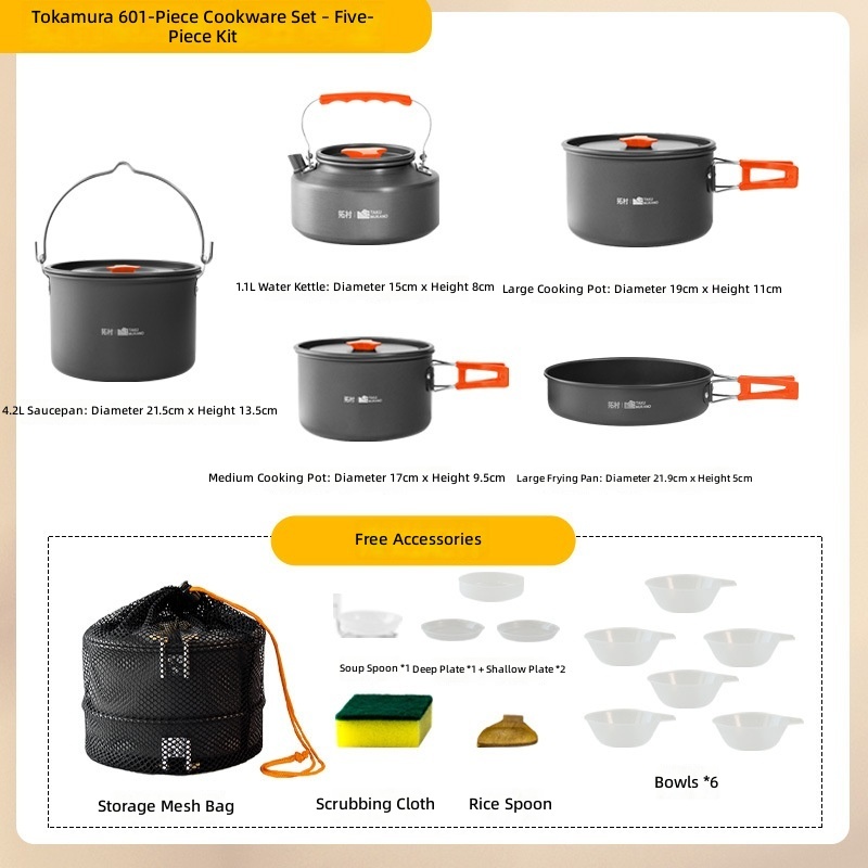 black 5-8 person hanging pot kettle set-ay23
